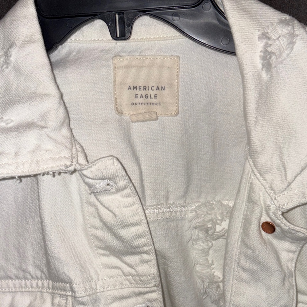 American Eagle Outfitters White Jean Jacket - Picture 3 of 8